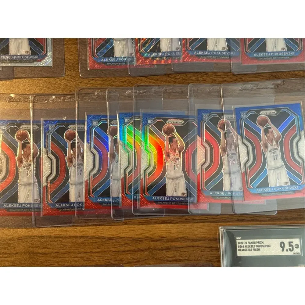 2020 Panini Prizm Fast Break, ICE,Wave, Auto Aleksej Pokusevski RC Lot (35)